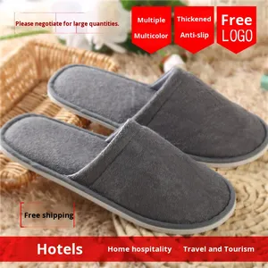 Одноразовые тапочки для гостей дома, отелей и гостиниц — утолщенная нескользящая подошва, без логотипа и с бесплатной доставкой - Product Image 2