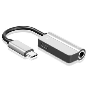 <span class=keywords><strong>Cable</strong></span> de <span class=keywords><strong>carga</strong></span> rápida de audio de a 3,5mm <span class=keywords><strong>2</strong></span> en 1 <span class=keywords><strong>tipo</strong></span> C A Adaptador de cargador de conector de auriculares - Product Image 3
