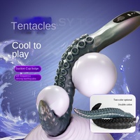 Vibrateur Ym Octopus Whip, tentacule d'octopus, ventouse, stimulation du clitoris, vibration, plug anal, perle de traction, masturbateur