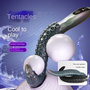 Vibrateur Ym Octopus Whip, tentacule d'octopus, ventouse, stimulation du clitoris, vibration, plug anal, perle de traction, masturbateur - Product Image 1