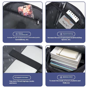 Haut de gamme hommes grande capacité étanche Oxford sac à dos pour ordinateur portable à la mode ordinateur épaules sac fermeture éclair pour étudiants école - Product Image 5