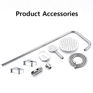 <span class=keywords><strong>Robinet</strong></span> de douche séparé moderne en laiton de haute qualité, ensemble de <span class=keywords><strong>colonne</strong></span> de douche en chrome noir pour salle de bain baignoire accessoires de système de douche - Product Image 2