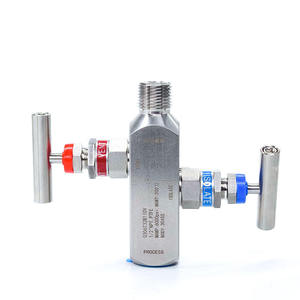 Two Handle <b>Needle</b> <b>Valve</b> 2 Way <b>Valve</b> Manifold Block and Bleed <b>Valve</b> 6000psi - Product Image 3