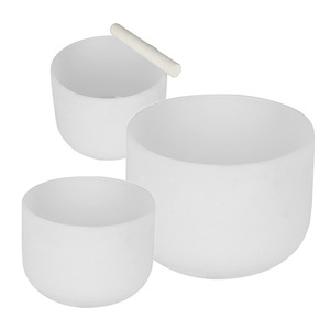 Trắng 7 Chiếc A-B-C-D-E-F-D-G Chakra Frosted White Crystal Quartz Hát Bộ 6 "7" 8 "9" 10 "11" 12" - Product Image 3