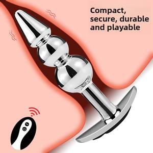 Sexbay <span class=keywords><strong>Plug</strong></span> Anale Elettrico in Metallo con Telecomando, 10 Frequenze di Vibrazione, Giocattolo Sessuale per Uomini - Product Image 3