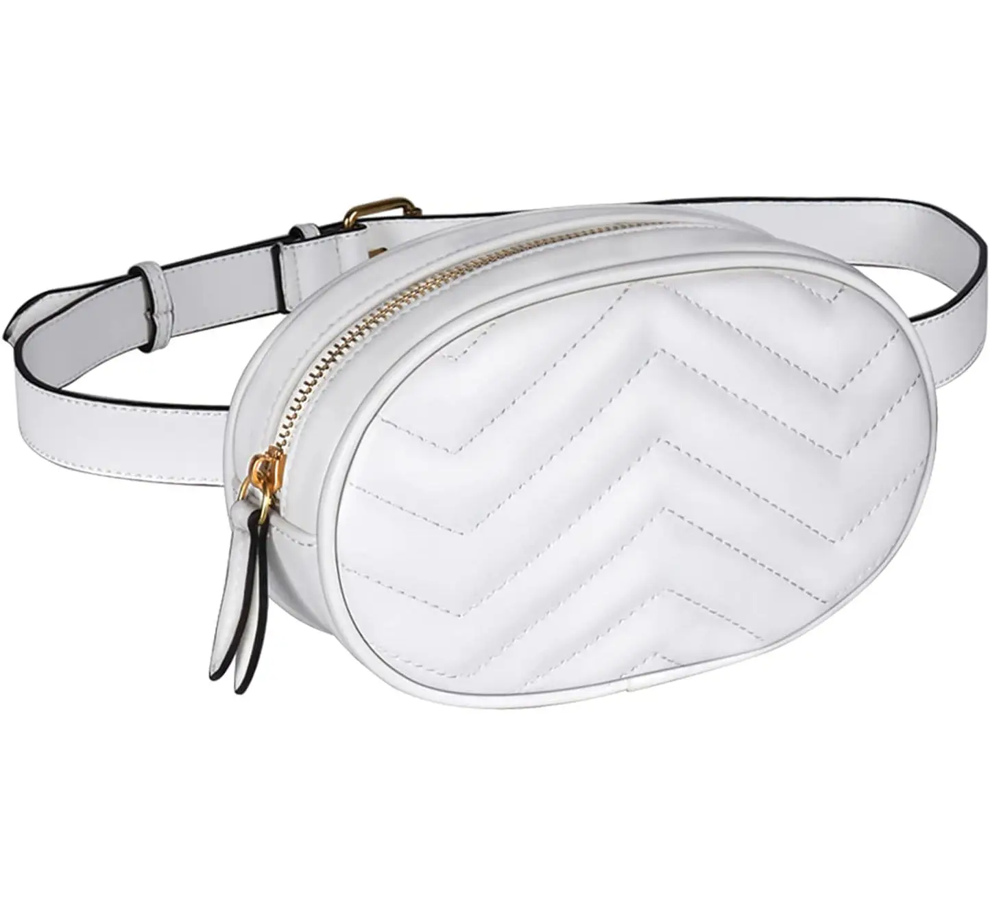 Mulheres Moda Pequena Cintura Sacos Impermeável Belt Bag Elegante Bumbag White Fanny Packs