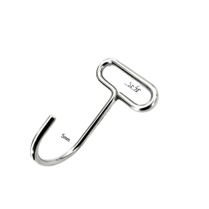 Cao su tráng đánh bóng thép không gỉ nhỏ J hình dạng dính tường móc cho ngành công nghiệp bán lẻ - Product Image 3