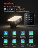 Disparador de Flash Inalámbrico Godox X3 Pro C 2.4G con Pantalla Táctil TTL, Transmisor para Cámara Canon, Control Remoto de Flash Speedlite