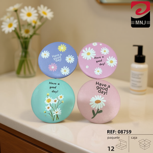 Cosmetic <b>Mirror</b> Floral Design Compact Makeup <b>Mirror</b> With Daisy Pattern Have A Good Day Message Portable Vanity <b>Mirror</b> For Women - Product Image 3