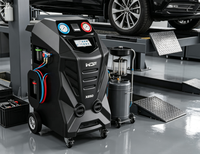 Machine de récupération de réfrigérant AC professionnelle pour véhicules lourds X850, grande capacité, capteur haute précision, test de fuite automatique