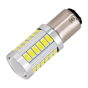 ไฟ LED อัตโนมัติ 12V 1157 BAY15D 33 5730SMD LED รถเลี้ยวสัญญาณไฟเบรค P21W PY21W 1156 BA15S LED ไฟท้ายรถ