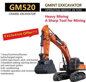 Alta calidad duradera usando varias excavadoras grandes GMINT 52 toneladas 55 toneladas Nueva excavadora grande sobre orugas hidráulica para la venta - Product Image 6