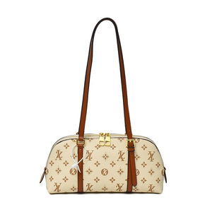 Bolso de Hombro Vintage con Monograma para Mujer, de Cuero PU, Retro, Bolso de Mano, Delgado, Clásico, para Uso Diario - Product Image 4