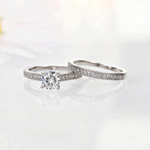 Bague en diamant A165, diamant rond taille brillant, diamant naturel, style classique pour femme, plaqué or 18 carats - Product Image 6