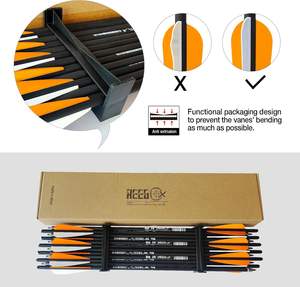 Best-seller Lot de 12 boulons d'arbalète bio 16/18/20 pouces avec encoches de lune et embouts amovibles en acier pour le tir - Product Image 5