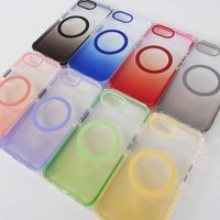 JOYPORODO B002 Casing untuk Samsung S26 S25 S24 Ultra Tahan Banting Gradasi Magnetik Casing Ponsel Trendi Anti Sidik Jari PC untuk iPhone