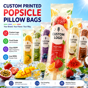 Kundenspezifisch Bedruckte Bunte Heißsiegelbare BOPP Klare Beutel Gefrorene Eis am Stiel Plastikverpackungsbeutel - Product Image 1