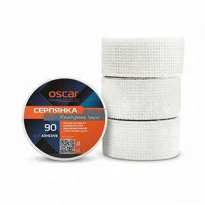 Cinta de malla de fibra de vidrio de 12 m y 4,5 cm, autoadhesiva, para reparación de paneles de yeso, con malla de 3x3 mm, Oscar - Product Image 3