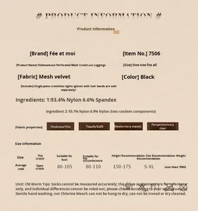 Lencería sexy <span class=keywords><strong>de</strong></span> encaje y malla, tanga con entrepierna abierta, medias transparentes, ropa <span class=keywords><strong>de</strong></span> una pieza, tentación, modelo <span class=keywords><strong>de</strong></span> seducción con escote en V profundo - Product Image 6