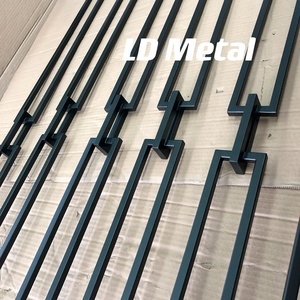 Phong cách mới 1/2 "* 44" thanh lịch chuỗi màu đen liên kết sắt balusters rắn vuông wrought sắt cọc cho cầu thang trong nhà trang trí - Product Image 6