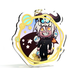 Tùy Chỉnh VOGRACE Phim Hoạt Hình Anime Transparent Acrylic Keychain, Vàng Lá In Nhựa Rõ Ràng Epoxy Charms, Hot Stamp Keychain - Product Image 4