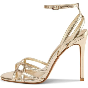 <span class=keywords><strong>Sandali</strong></span> da Donna Personalizzati con Punta Rotonda e Cinturino alla Caviglia, in Pelle Verniciata Nera, con <span class=keywords><strong>Tacco</strong></span> Alto <span class=keywords><strong>Sottile</strong></span> - Product Image 3