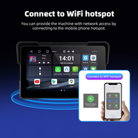 EKIY 7 inci Android 13 Navigasi GPS Motor Nirkabel CarPlay Android Auto Layar Sentuh 8 inti 2+32GB Google Play Monitor TPMS