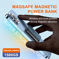 Vente en gros de batteries externes ultra-fines magnétiques 5000 mAh, charge rapide, sans fil, mini batterie externe portable pour téléphone