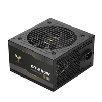Alimentation PC de bureau en métal 850W Gold 80PLUS Full Module ATX 24 broches PFC Actif Ventilateur 120mm Noir pour Gaming Esports – En Stock