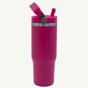 Vaso Térmico Personalizado con Logotipo, Doble Pared, Aislamiento al Vacío, Tapa Abatible, 20oz 30oz, Tazas para Exteriores, Botella de Agua Caliente de Acero Inoxidable con Tapa y Pajita - Product Image 4