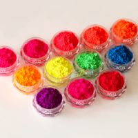 Poudre à ongles fluorescente 12 couleurs, Pigments pour ongles, paillettes, Pigment néon, ombre à paupières