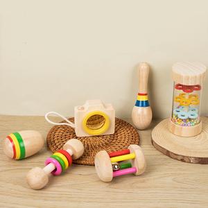 2024 Unisex Wooden Rainmaker Sensorial Brinquedo Montessori educação precoce bebê chocalho instrumentos musicais para crianças - Product Image 3