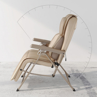 Fauteuil inclinable en cuir PU, personnalisé, relaxant le stress et la relaxation, Massage électrique à trois plis, OEM