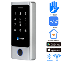 Clavier de contrôle d'accès à la porte avec application Bluetooth TT Lock, boîtier métallique étanche, vérification par mot de passe et empreintes digitales, RIFID
