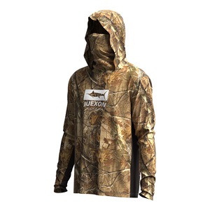 เสื้อฮู้ดลายพรางสำหรับล่าสัตว์และตกปลาสำหรับผู้ชาย UPF 50 กันน้ำ ระบายอากาศได้ดี พร้อมหน้ากากปิดหน้าแบบเต็มใบ ซับเหงื่อ แห้งไว เหมาะสำหรับกิจกรรมกลางแจ้ง - Product Image 6