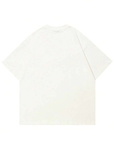 Camiseta de Verano para Hombre, Cuello Redondo, Manga Corta, Estampado de Letras, Estilo Casual, Lavado Desgastado, Personalización Disponible F10 - Product Image 6