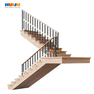 HJ en kaliteli saf beyaz kayrak kavisli merdiven Spiral merdiven açık merdiven