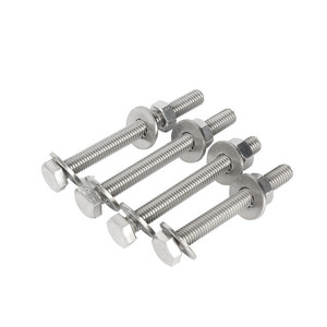 น็อตหกเหลี่ยมเกลียวเต็มขนาด M10*85 ผลิตจากเหล็กกล้าไร้สนิม ASTM A307 B8 304 ชุบกัลวาไนซ์ และสลักเกลียวหกเหลี่ยม DIN933 - Product Image 2