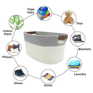Panier de rangement, sac de rangement à domicile, panier à jouets pour enfants, organisateur avec poignée, offre spéciale, 1 pièce - Product Image 4