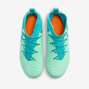 Lightweight High <b>Top</b> Soccer Cleats <b>Mint</b> <b>Green</b> Gradient Upper Pink Studded Sole Firm Ground Football Boots All Seasons Unisex - Product Image 4
