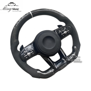 Convient pour mercedes-benz 809AMG GLE CLS GLA CLA SLC ML GL GLK <span class=keywords><strong>G63</strong></span> C63 W221 S63 couleur noir pur fond plat volant de sport - Product Image 2
