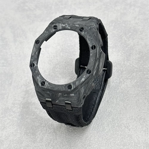 Boîtier de montre en fibre de carbone de luxe modifié <span class=keywords><strong>GA</strong></span>-2100/<span class=keywords><strong>GA</strong></span>-<span class=keywords><strong>B2100</strong></span>/GA2110 avec bracelet en toile de nylon à fermeture velcro - Product Image 4