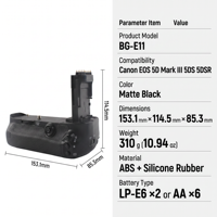 Empuñadura de Batería OEM/RingTeam BG-E11H, Cubierta Protectora de ABS Portátil para Cámara 5D Mark III 5DS 5DSR, Accesorios de Contacto