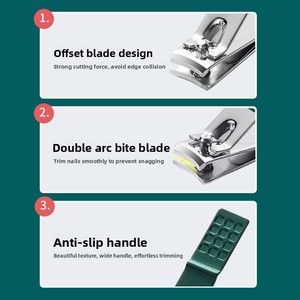 Ensemble de coupe-ongles 4 ou 6 pièces, outil de manucure et de beauté, ensemble d'ongles en acier inoxydable anti-éclaboussures pour les doigts et les orteils - Product Image 4