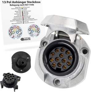 YH5202 Enchufe de <span class=keywords><strong>remolque</strong></span> de <span class=keywords><strong>13</strong></span> <span class=keywords><strong>pines</strong></span> con carcasa de aluminio fundido con apagado automático para sistemas de 12V con cubierta de resorte Enchufe de <span class=keywords><strong>13</strong></span> <span class=keywords><strong>pines</strong></span> - Product Image 6