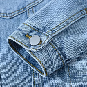 แจ็กเก็ตยีนส์สำหรับผู้ชายเสื้อแจ็กเก็ตยีนส์สไตล์สตรีทสุดเท่ผลิตตามสั่งสำหรับฤดูใบไม้ผลิและฤดูใบไม้ร่วง - Product Image 3