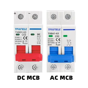 2P AC DC năng lượng mặt trời mini ngắt mạch MCB chuyển đổi pin 6A 10A 16A 20A 25A 32A 40A 50A 63A DC MCB cho hệ thống quang điện PV