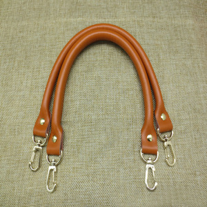 Bolso de cuero de vaca con asa, hebilla colgante, correa para el cinturón, color marrón y negro, 40cm, venta al por mayor - Product Image 2