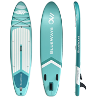 Planche à pagaie gonflable SUP tout-terrain de haute qualité avec pompe et ailerons, construction durable en PVC/EVA, garantie 1 an, eaux océaniques