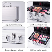 Boîte de maquillage personnalisée en gros - Organisateur cosmétique tout-en-un avec rouge à lèvres, blush, fard à paupières, vernis à ongles et ensemble de pinceaux